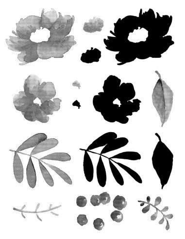 Set de Sellos Au Jardin flowers Artemio