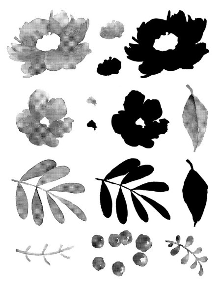 Set de Sellos Au Jardin flowers Artemio