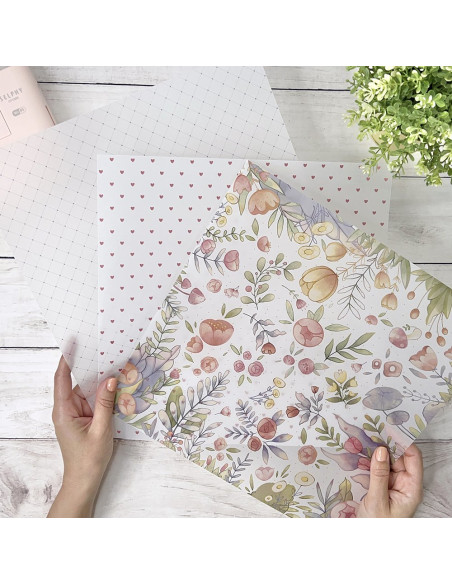 Kit Papel cebolla 12x12 Chibi Abecedario de Paraes