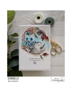 Sello de Caucho  Birdie With A Message de Stamping bella 2
