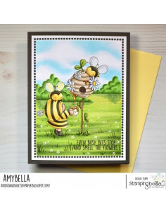 Sello de Caucho  Bundle Girl And The Beehive  de Stamping bella 2