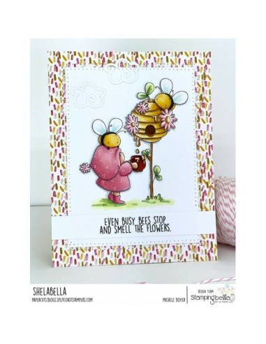Sello de Caucho  Bundle Girl And The Beehive  de Stamping bella