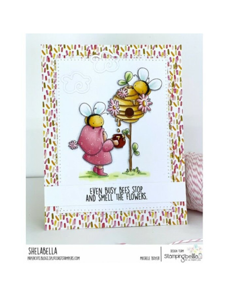 Sello de Caucho  Bundle Girl And The Beehive  de Stamping bella