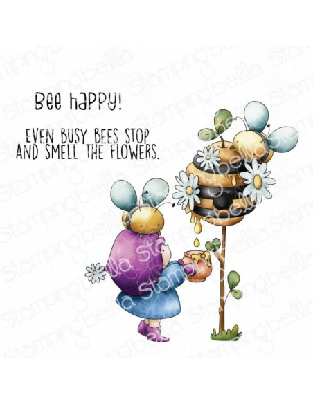 Sello de Caucho  Bundle Girl And The Beehive  de Stamping bella