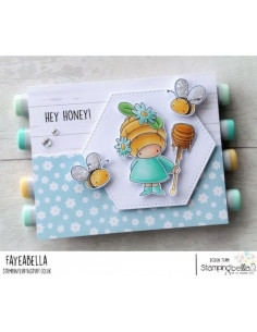 Sello de Caucho Bundle Girl Beekeeper de Stamping bella 2