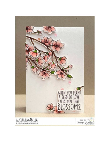 Sello de Caucho Cherry Blossom Branch de Stamping bella