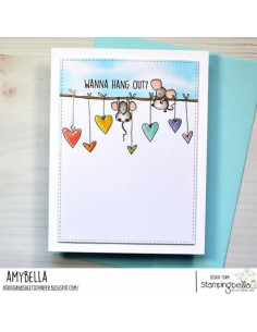 Sello de Caucho Mice Hanging Out de Stamping bella 2
