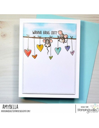 Sello de Caucho Mice Hanging Out de Stamping bella