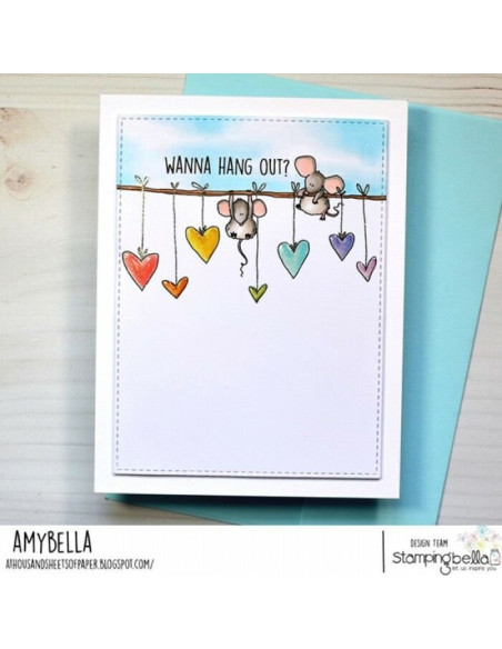 Sello de Caucho Mice Hanging Out de Stamping bella
