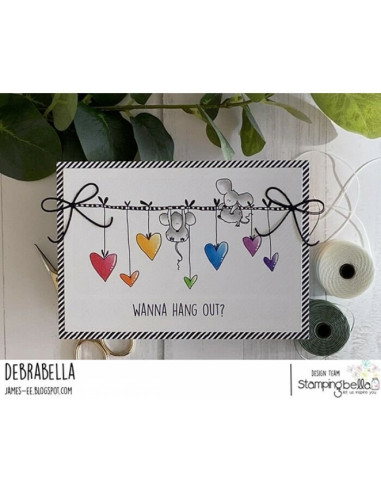 Sello de Caucho Mice Hanging Out de Stamping bella