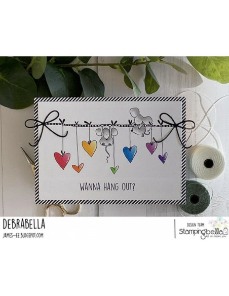 Sello de Caucho Mice Hanging Out de Stamping bella