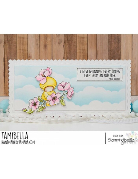 Sello de Caucho Bundle Girl With Cherry Blossoms de Stamping bella