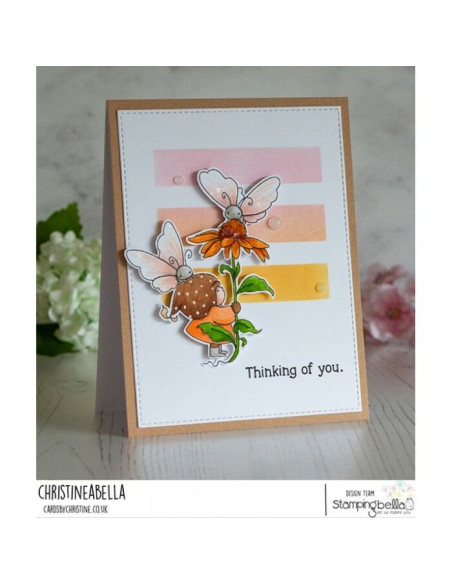 Sello de Caucho Bundle Girl With Butterflies de Stamping bella