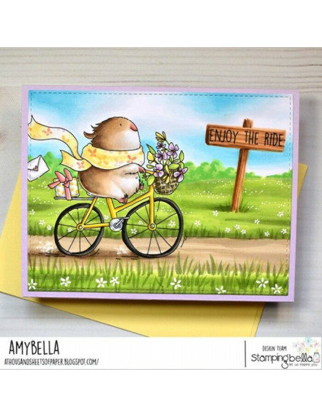 Sello de Caucho Guinea And A Bicycle de Stamping bella