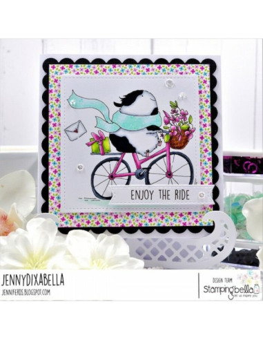 Sello de Caucho Guinea And A Bicycle de Stamping bella