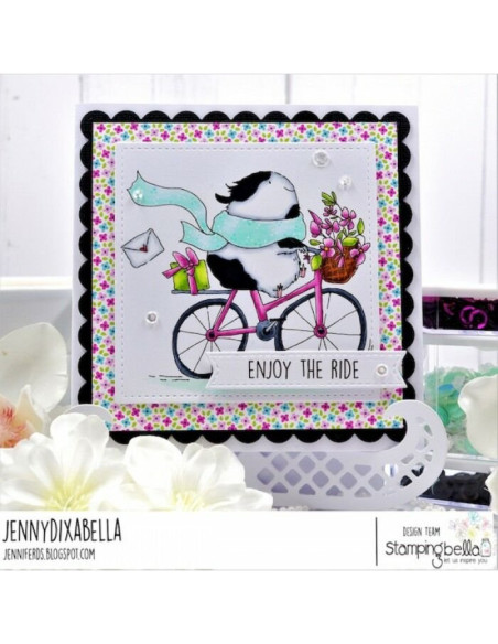 Sello de Caucho Guinea And A Bicycle de Stamping bella