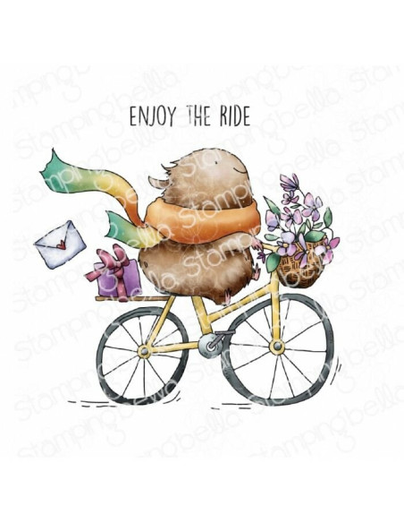 Sello de Caucho Guinea And A Bicycle de Stamping bella