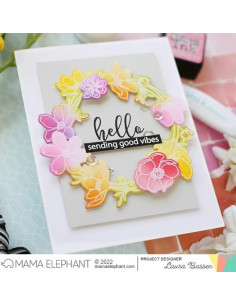 Sellos  Cosmos Wreath Mama Elephant 2