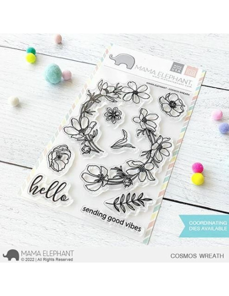 Sellos  Cosmos Wreath Mama Elephant
