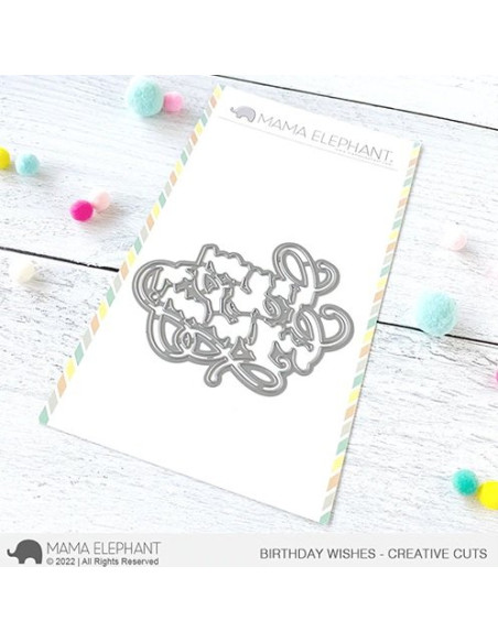 Troquel Birthday Wishes Mama Elephant