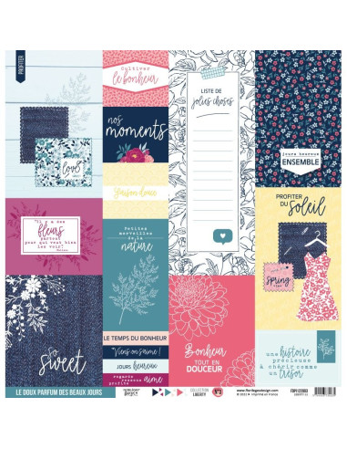 Kit Papeles 12x12" Liberty, Florileges