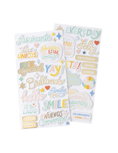 Pegatinas Puffy Palabras Especial Obed Marshall