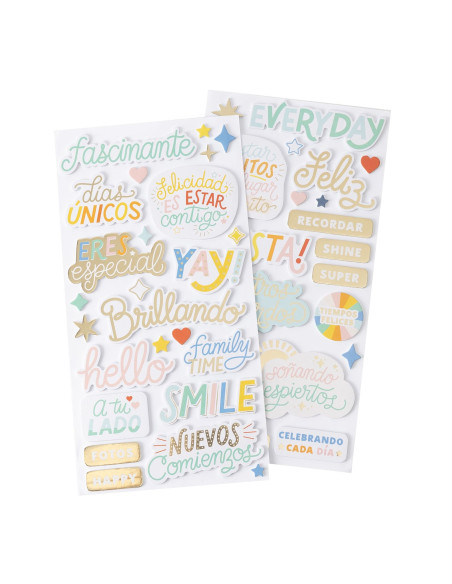 Pegatinas Puffy Palabras Especial Obed Marshall