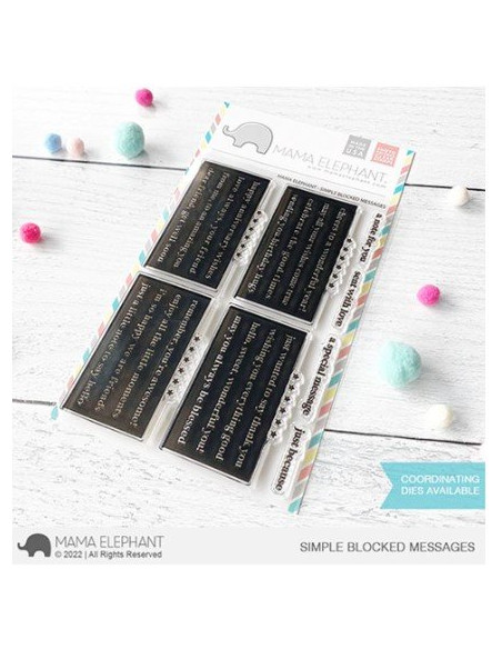 Sello Simple Blocked Messages Mama Elephant