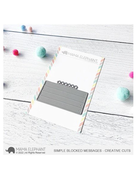 Troquel Simple Blocked Messages Mama Elephant