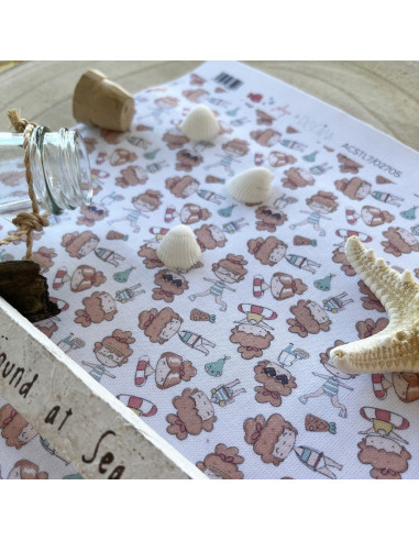 Tela de Encuadernar Ritiñas, Playa o Piscina Alúa Cid