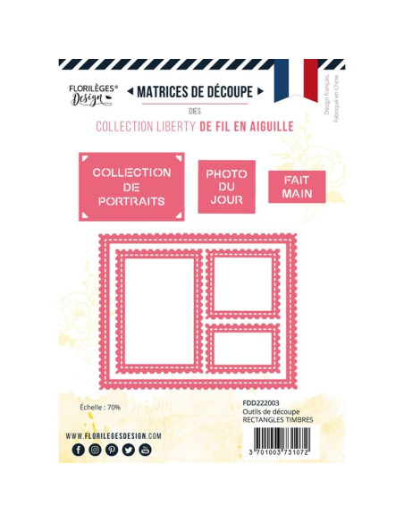 Troquel Rectangles Timbres de Fil en Aiguille de Floriléges