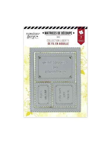 Troquel Rectangles Timbres de Fil en Aiguille de Floriléges