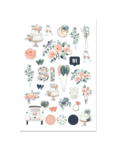 Pegatinas Puffy Boda y Celebración  Amore Cocoloko