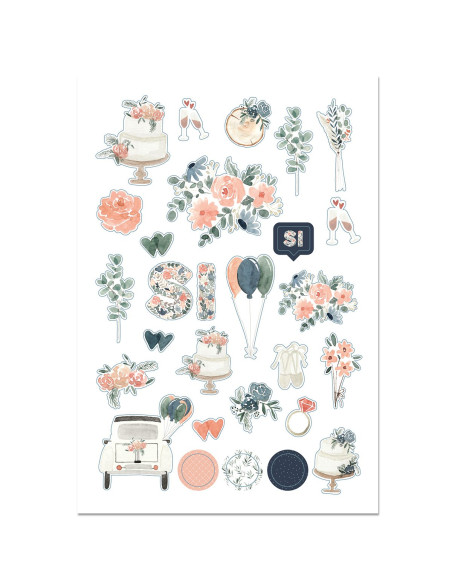 Pegatinas Puffy Boda y Celebración  Amore Cocoloko