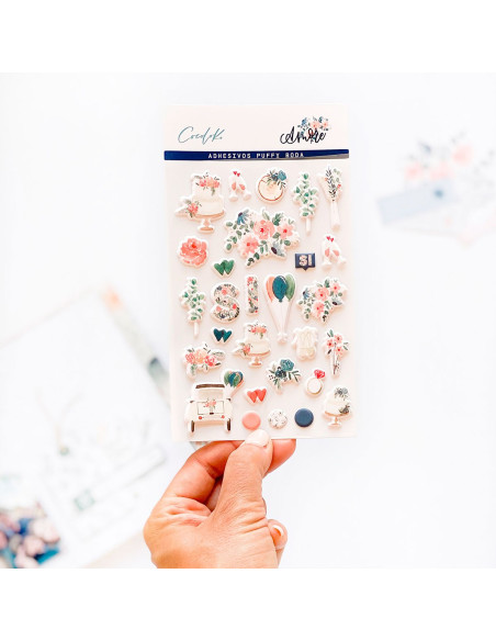 Pegatinas Puffy Boda y Celebración  Amore Cocoloko