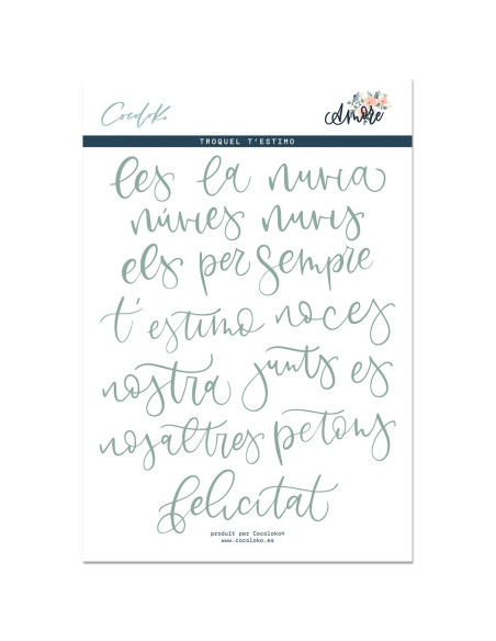 Troquel T'estimo  Amore Cocoloko
