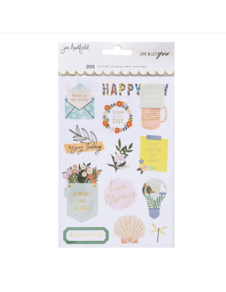Libro de Pegatinas Live & Let Grow Jen Hadfield