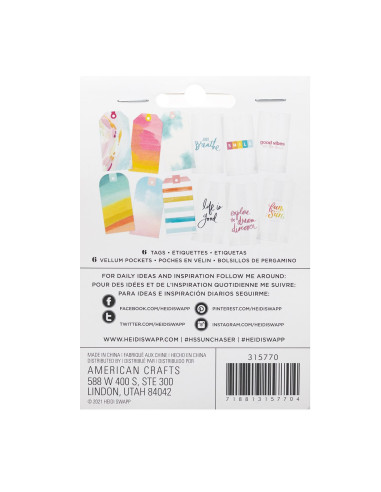 Troquelados de Tag Sun Chaser Heidi Swapp