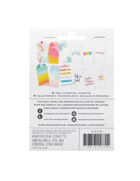 Troquelados de Tag Sun Chaser Heidi Swapp