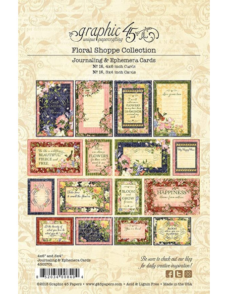 Tarjetas Floral Shoppe  Graphic 45