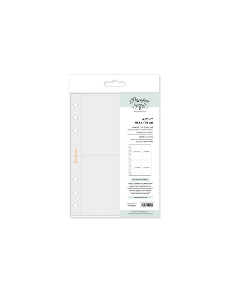 Set de 10 Fundas 4,25"X7"  Cuatro Bolsillos Lora Bailora