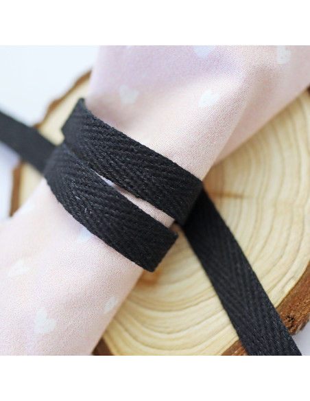 1m Cinta Sarga Negro