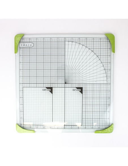 Tabla de corte de vidrio templado con rejilla de medición, 12 x 12 Tonic Studio