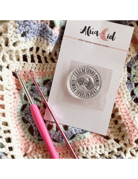 Sello Crocheteras power  Alúa Cid