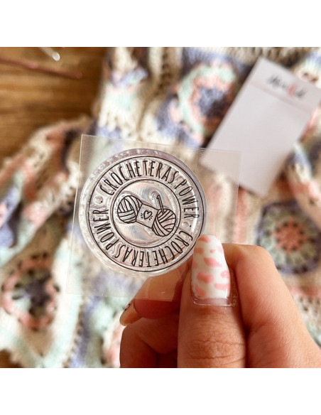 Sello Crocheteras power  Alúa Cid