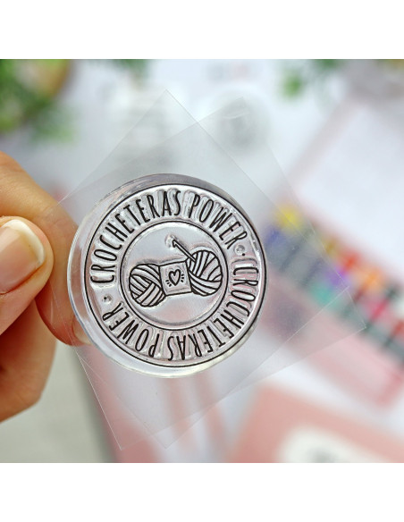 Sello Crocheteras power  Alúa Cid