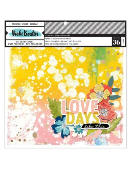 Bloc 12x12" Mixed Media Backgrounds Print Shop Vicki Boutin