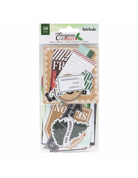 Troquelados Journaling Evergreen & Holly Vicki Boutin