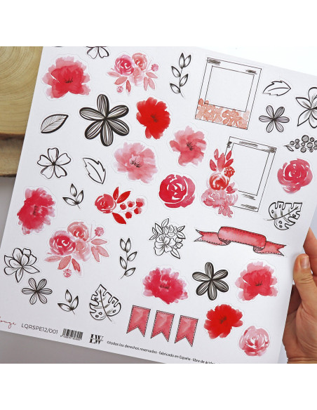 Hoja de pegatinas, Rouge