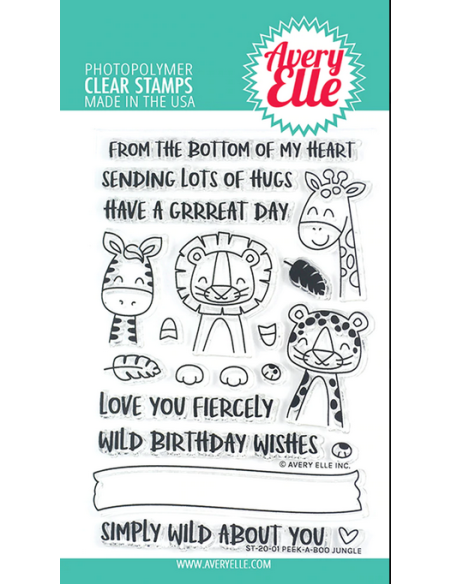 Sello peek a boo jungle de Avery Elle